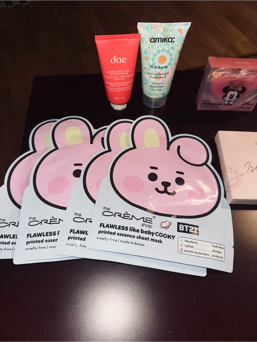 The Crème Shop BT21 Flawless Like Baby Cooky Pink Sheet Mask - 4 pack bundle
